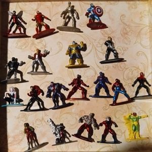 Jada Toys Marvel Die Cast Mini Figures, 19 Pieces